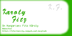 karoly fitz business card